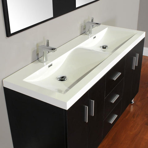 Image of Alya Bath Ripley 56" Double Modern Bathroom Vanity without Mirror AT-8043-B-D