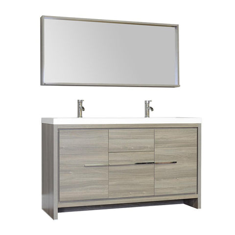 Image of Alya Bath Ripley 57" Double Modern Bathroom Vanity Set AT-8060-57-G