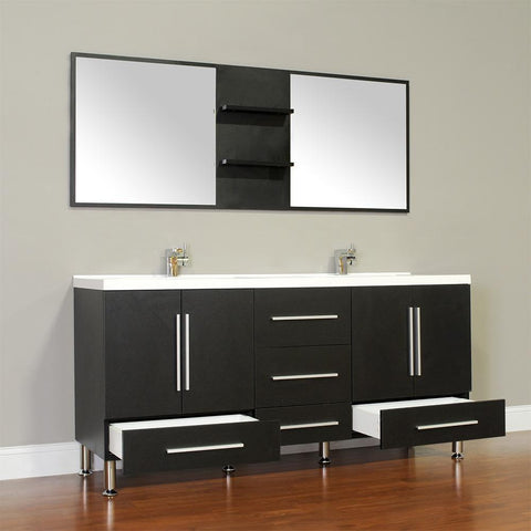 Image of Alya Bath Ripley 67" Double Modern Bathroom Vanity without Mirror AT-8063-B