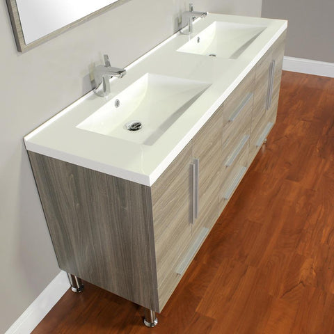 Image of Alya Bath Ripley 67" Double Modern Bathroom Vanity without Mirror AT-8063-B