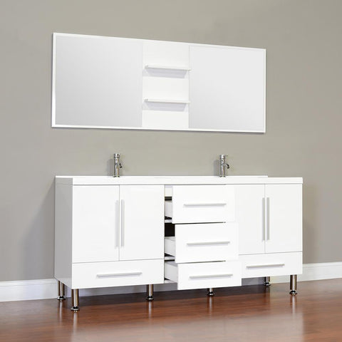 Image of Alya Bath Ripley 67" Double Modern Bathroom Vanity without Mirror AT-8063-B
