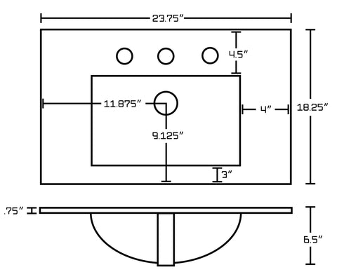 Image of American Imaginations Xena 88.5-in. W Wall Mount Dawn Grey Vanity Set For 3H8-in. Drilling AI-19074
