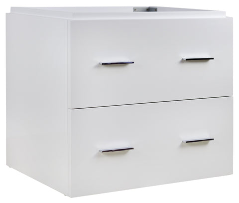 Image of American Imaginations Xena Farmhouse 46-in. W X 18-in. D Modern Wall Mount Plywood-Melamine Vanity Base Set Only In White-Dawn Grey AI-19603