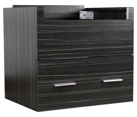 Image of American Imaginations Xena Farmhouse 46-in. W X 18-in. D Modern Wall Mount Plywood-Melamine Vanity Base Set Only In White-Dawn Grey AI-19603