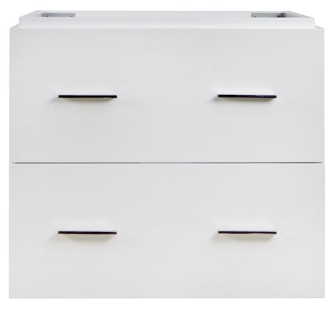 Image of American Imaginations Xena Farmhouse 46-in. W X 18-in. D Modern Wall Mount Plywood-Melamine Vanity Base Set Only In White-Dawn Grey AI-19603