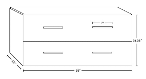 Image of American Imaginations Xena Farmhouse 92.75-in. W X 18-in. D Modern Wall Mount Plywood-Melamine Vanity Base Set Only In Dawn Grey AI-19630