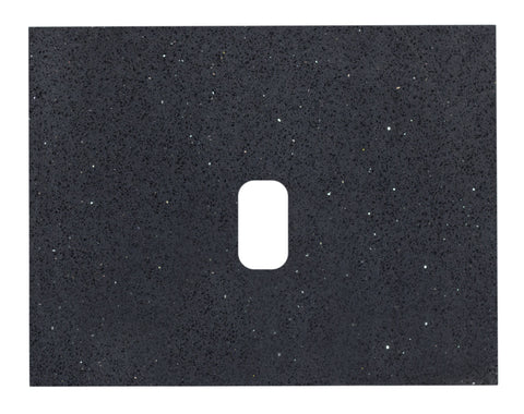 Image of American Imaginations Xena Quartz 24-in. W X 18.3-in. D Quartz Top In Black Galaxy Color For Wall Mount Faucet AI-555