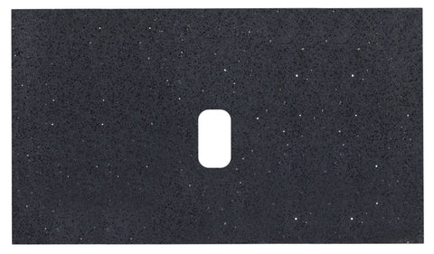 Image of American Imaginations Xena Quartz 36-in. W X 18.5-in. D Quartz Top In Black Galaxy Color For Wall Mount Faucet AI-1404