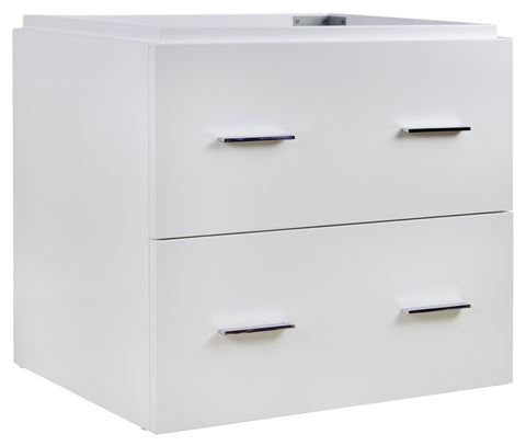 Image of American Imaginations Xena Quartz 48-in. W Floor Mount White Vanity Set For Wall Mount Drilling Black Galaxy Top AI-1409