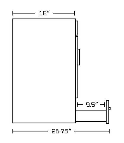 Image of American Imaginations Zen 23.75-in. W Wall Mount Dawn Grey Vanity Set For 3H4-in. Drilling AI-18137