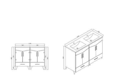 Image of American Imaginations Zen 48-in. W X 17-in. D Modern Plywood-Melamine Vanity Base Set Only In Dawn Grey AI-18132