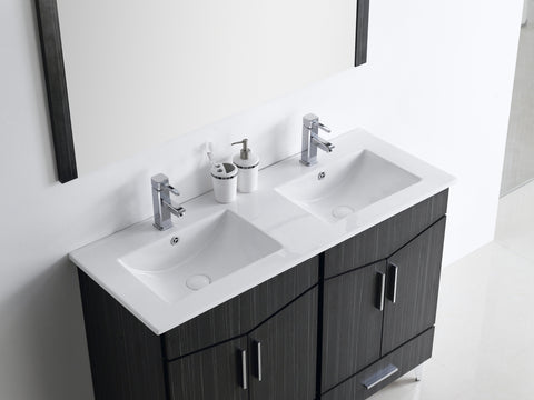 Image of American Imaginations Zen 48-in. W X 17-in. D Modern Plywood-Melamine Vanity Base Set Only In Dawn Grey AI-18132
