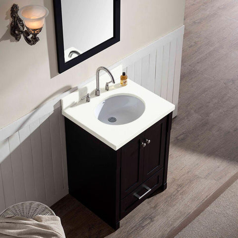 Image of Ariel Adams 25" Single Sink Vanity Set in Black L025S-BLK