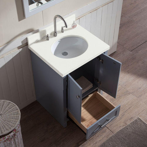 Image of Ariel Adams 25" Single Sink Vanity Set in Grey L025S-GRY
