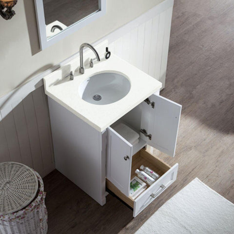 Image of Ariel Adams 25" Single Sink Vanity Set in White L025S-WHT