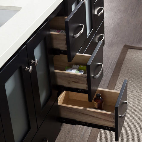 Image of Ariel Americano 73" Double Sink Vanity Set in Black B073D-BLK