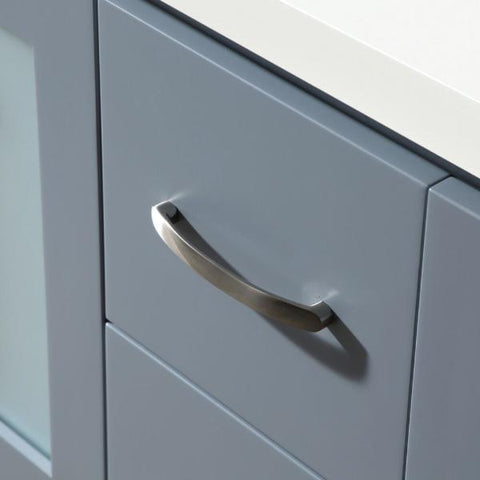 Image of Ariel Americano 73" Grey Modern Double Sink Vanity W/ White Quartz Top B073D-WQ-GRY A073D-VO-WHT