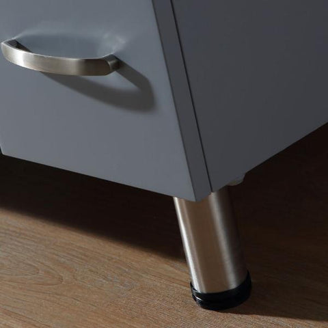 Image of Ariel Americano 73" Grey Modern Double Sink Vanity W/ White Quartz Top B073D-WQ-GRY A073D-VO-WHT