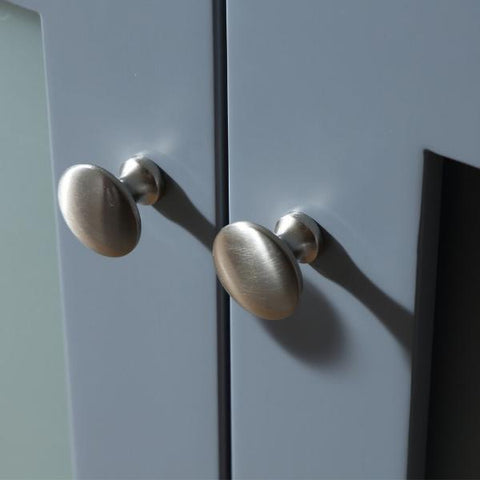 Image of Ariel Americano 73" Grey Modern Double Sink Vanity W/ White Quartz Top B073D-WQ-GRY A073D-VO-WHT