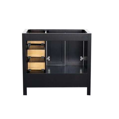 Image of Ariel Cambridge 36" Espresso Transitional Vanity Base Cabinet A037S-L-BC-MNB A037S-L-BC-MNB