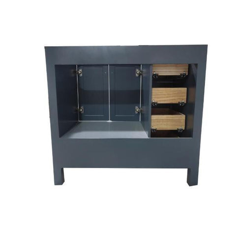 Image of Ariel Cambridge 36" Midnight Blue Transitional Vanity Base Cabinet A037S-R-BC-MNB A037S-R-BC-MNB