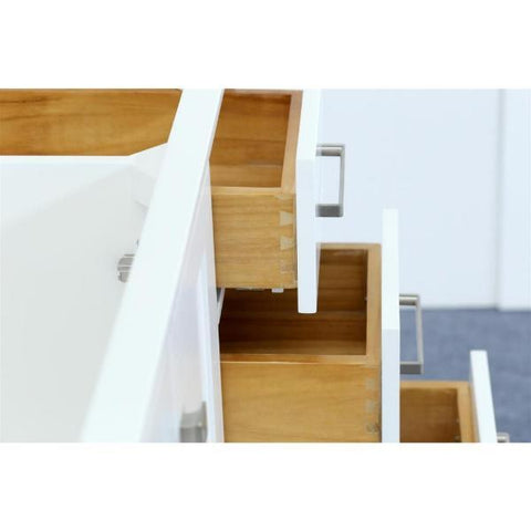 Image of Ariel Cambridge 36" White Transitional Vanity Base Cabinet A037S-L-BC-WHT