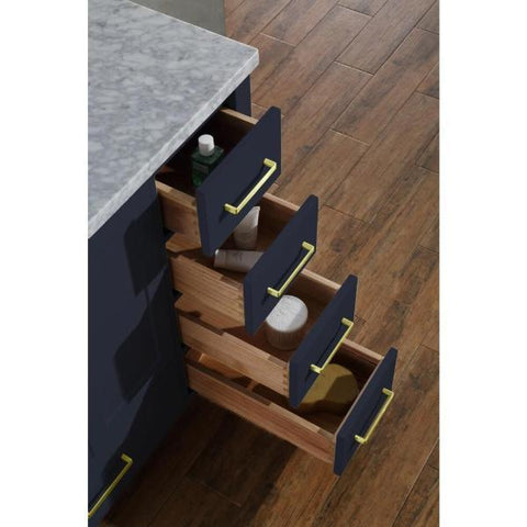 Image of Ariel Cambridge 37" Midnight Blue Modern Bathroom Vanity A037S-L-CWR-MNB A037S-L-CWR-MNB