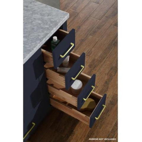 Image of Ariel Cambridge 37" Midnight Blue Modern Bathroom Vanity A037SLCWRVOMNB A037SLCWRVOMNB