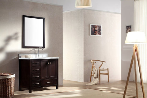 Image of Ariel Cambridge 37" Single Sink Vanity Set w/ Right Offset Sink in Espresso A037S-R-ESP