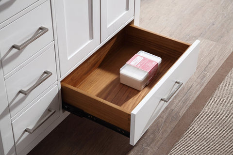 Image of Ariel Cambridge 37" Single Sink Vanity Set w/ Right Offset Sink in White A037S-R-WHT