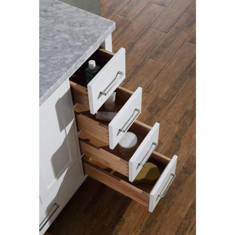 Image of Ariel Cambridge 37" White Modern Rectangle Sink Bathroom Vanity A037S-L-CWR-WHT