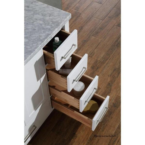 Image of Ariel Cambridge 37" White Modern Single Sink Bathroom Vanity A037SLCWRVOWHT