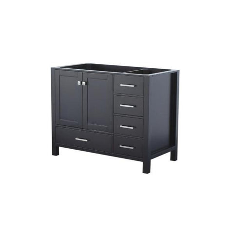 Image of Ariel Cambridge 42" Espresso Transitional Vanity Base Cabinet A043S-R-CWR-ESP A043S-L-BC-ESP