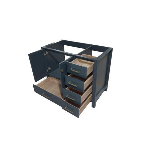 Image of Ariel Cambridge 42" Midnight Blue Transitional Vanity Base Cabinet A043S-L-BC-ESP A043S-BC-MNB