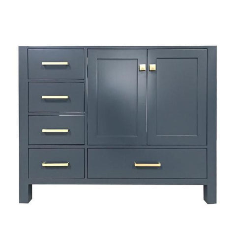 Image of Ariel Cambridge 42" Midnight Blue Transitional Vanity Base Cabinet A043S-R-BC-MNB A043S-R-BC-MNB