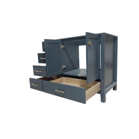 Image of Ariel Cambridge 42" Midnight Blue Transitional Vanity Base Cabinet A043S-R-BC-MNB A043S-R-BC-MNB