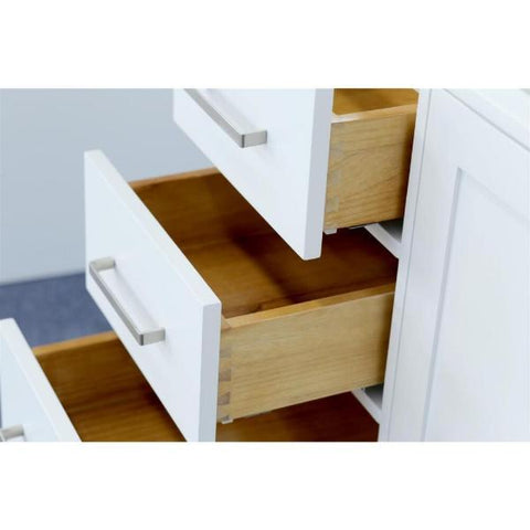 Image of Ariel Cambridge 42" White Transitional Vanity Base Cabinet A043S-R-BC-WHT A043S-R-BC-WHT