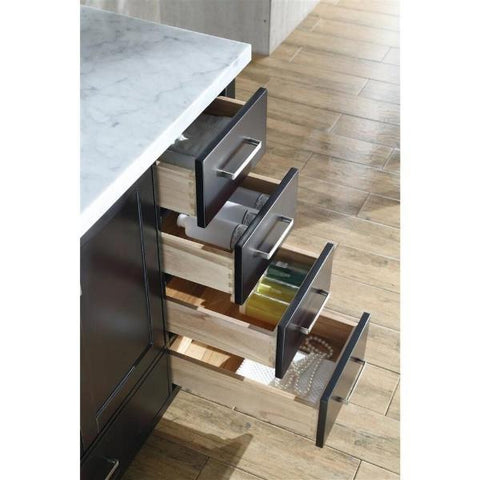 Image of Ariel Cambridge 43" Espresso Modern Oval Sink Bathroom Vanity With Mirror A043S-L-ESP