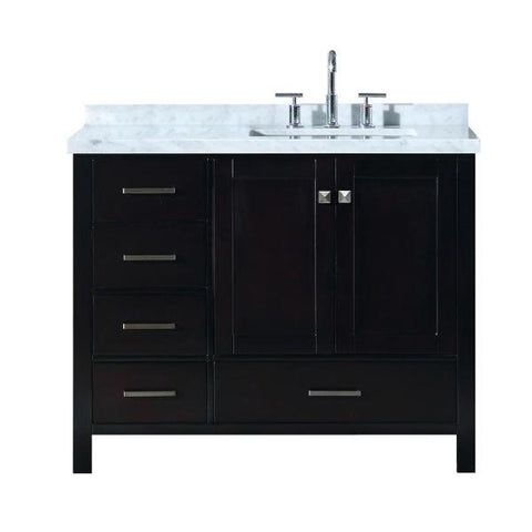 Image of Ariel Cambridge 43" Espresso Modern Rectangle Single Sink Bathroom Vanity A043SLCWRVOESP