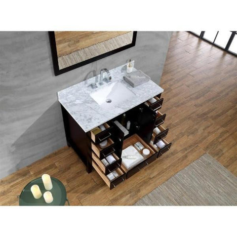 Image of Ariel Cambridge 43" Espresso Modern Rectangle Sink Bathroom Vanity A043S-CWR-ESP