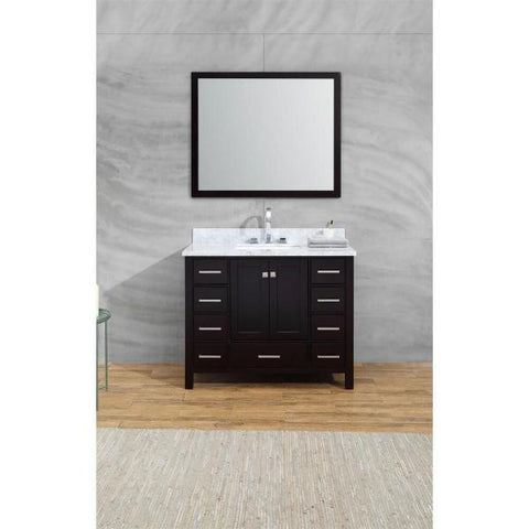 Image of Ariel Cambridge 43" Espresso Modern Rectangle Sink Bathroom Vanity A043S-CWR-ESP
