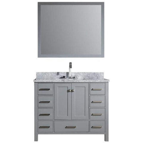 Image of Ariel Cambridge 43" Grey Modern Rectangle Sink Bathroom Vanity A043S-CWR-GRY