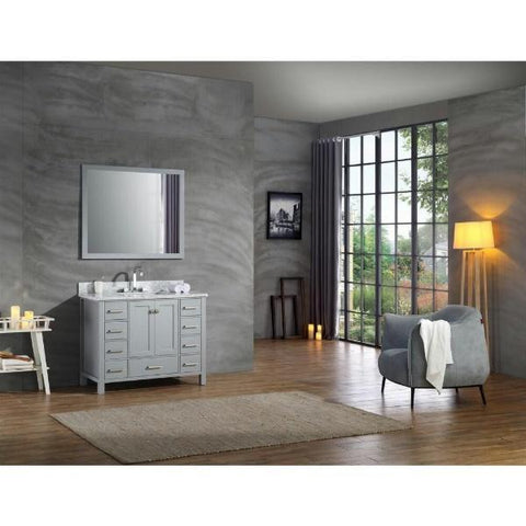 Image of Ariel Cambridge 43" Grey Modern Rectangle Sink Bathroom Vanity A043S-CWR-GRY