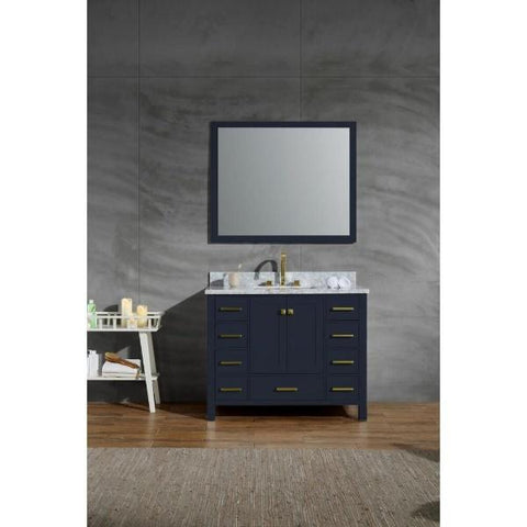 Image of Ariel Cambridge 43" Midnight Blue Modern Bathroom Vanity A043S-CWR-MNB