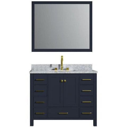 Image of Ariel Cambridge 43" Midnight Blue Modern Bathroom Vanity A043S-CWR-MNB A043S-CWR-MNB