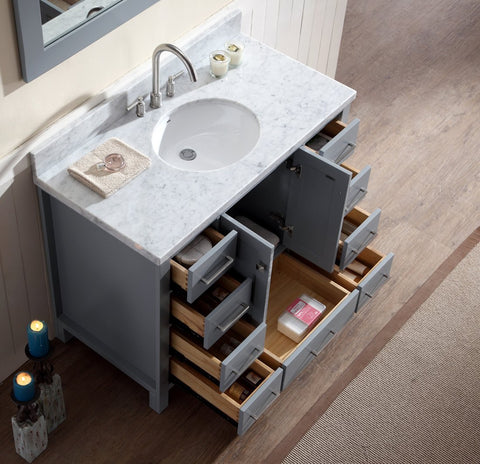 Image of Ariel Cambridge 43" Single Sink Vanity Set in Grey A043S-GRY