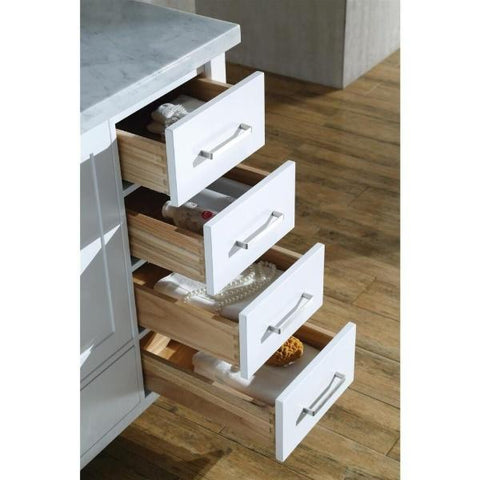 Image of Ariel Cambridge 43" White Modern Rectangle Single Sink Bathroom Vanity A043SLCWRVOWHT