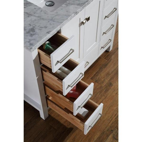 Image of Ariel Cambridge 43" White Modern Rectangle Sink Bathroom Vanity A043S-CWR-WHT