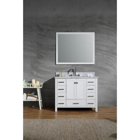 Image of Ariel Cambridge 43" White Modern Rectangle Sink Bathroom Vanity A043S-CWR-WHT