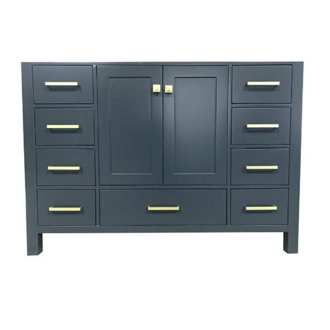 Image of Ariel Cambridge 48" Midnight Blue Transitional Vanity Base Cabinet A049S-BC-MNB A049S-BC-MNB